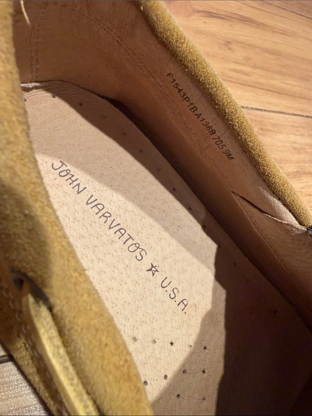 John Varvatos USA Suede Boat Shoes Men’s 9M Tan Leather Slip-On Loafers